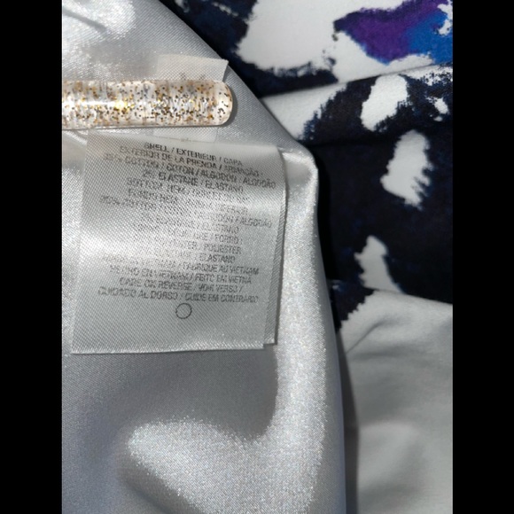 T TAHARI SLEEVELESS LOW HIGH FRAN DRESS SZ 2 COLORFUL LINED ZIPPER COTTON BLEND - Picture 6 of 11